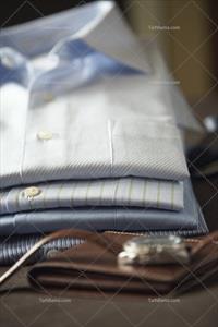 تصویر با کیفیت پیراهن مردانه همراه ساعت و کیف پول